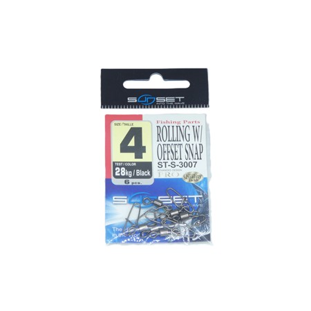 Emerillon Agrafe Mer Sunset Rolling W / Offset Snap St-S-3007 - Pack -   N°4