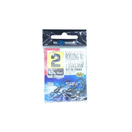 Emerillon Agrafe Mer Sunset Rolling W / T-Shape Snap St-S-1043 -  N°2 - Par 4