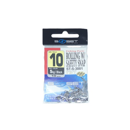 Émerillon Agrafe Sunset Rolling W/ Safety Snap St-S-3001 - N°10