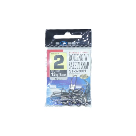 Émerillon Agrafe Sunset Rolling W/ Safety Snap St-S-3001 - N°2