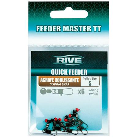 Emerillón Con Imperdible Deslizante Rive Quick Feeder Master Tt - Paquete De 6