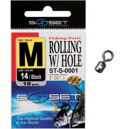 Emerillón Mar Sunset Rolling W / Hole St-S-0001 - Paquete De 10
