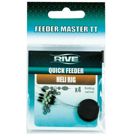 Emerillon Rive Quick Feeder Heli-Rig Feeder Master Tt - Pack De 4