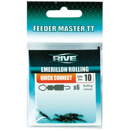 EMERILLÓN RIVE ROLLING QUICK CONNECT FEEDER MASTER TT - PAQUETE DE 6