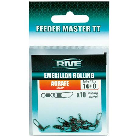 Emerillón Rolling Con Broche Rive Feeder Master Tt - Paquete De 10