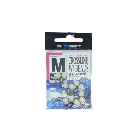 Emerillon Rotatif Mer Sunset Crossline W / Beads St-S-1026 - Taille M - Par 6