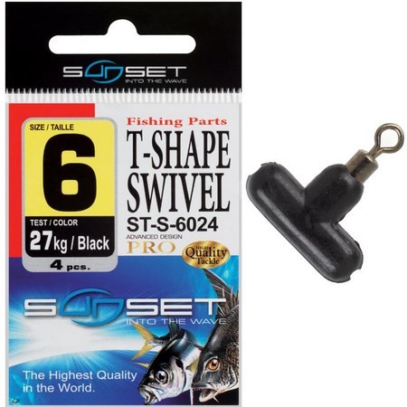 EMERILLON ROTATIVO MAR SUNSET T-SHAPE SWIVEL ST-S-6024 - PACK DE 4