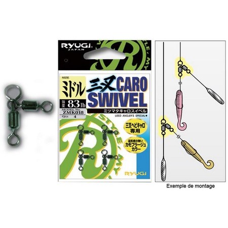 Emerillón Ryugi Caro Swivel - Paquete De 4