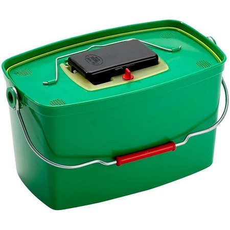 Emmer Voor Levend Aas Plastilys 12L Comfort + Leefnetmand + Geïntegreerde Beluchter