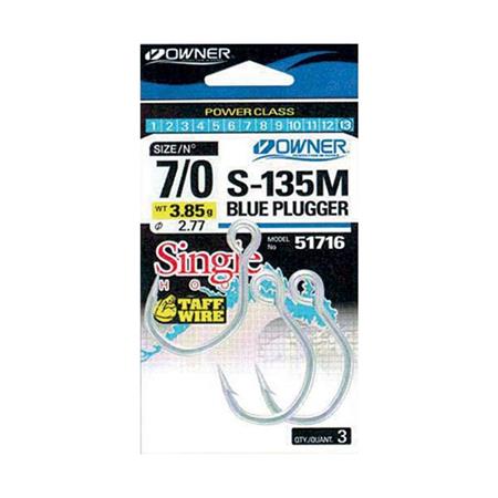 Enkeltkrog Owner S-135M Minnow - Pakke Med 3
