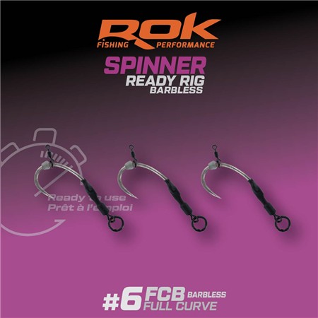 ENKELTKROG ROK FISHING SPINNER RIG FULL CURVE BARBLESS