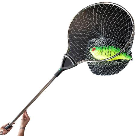 Épuisette Pafex Strongnet Light Filet Monofilament Gros Poissons Manche Alu