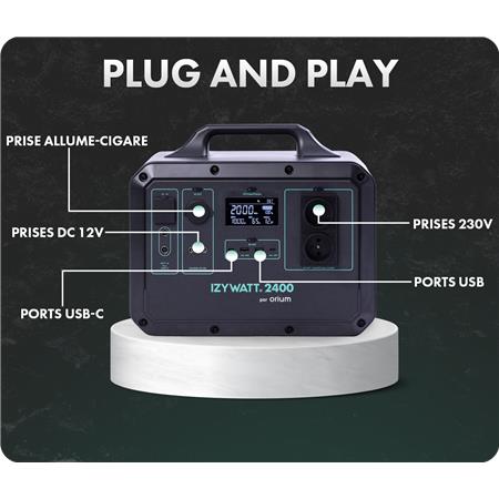 ESTAÇÃO DE ENERGIA PORTÁTIL ORIUM IZYWATT 2400
