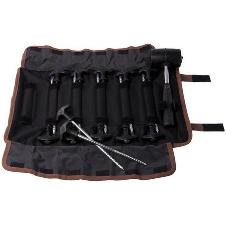 Estacas Carp Spirit Hammer + 12 Biwy Peg Set Con Mazo