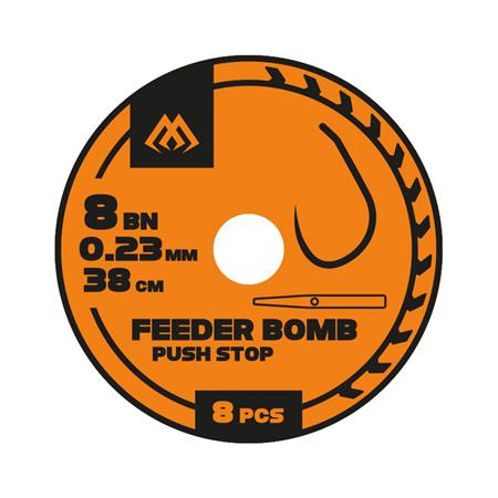 Færdigmonteret Forfang Mikado Feeder Bomb Rig With Push Stop Barbless Hooks