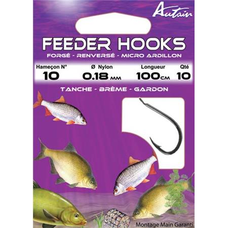Færdigmonteret Krog Autain Feeder Hooks - 369 - Pakke Med 10