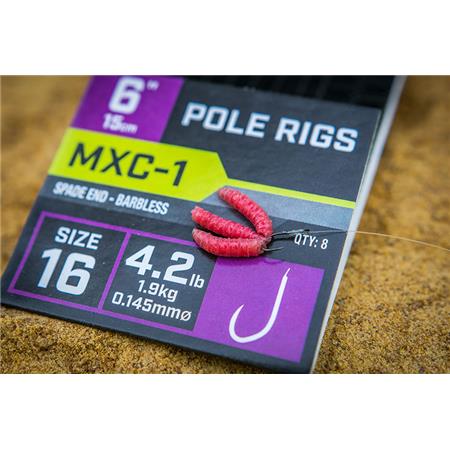 FÆRDIGMONTERET KROG FOX MATRIX MXC-1 POLE RIGS - PAKKE MED 8
