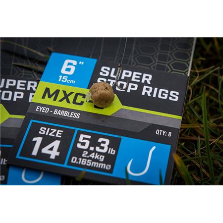 FÆRDIGMONTERET KROG FOX MATRIX MXC-3 6” SUPER STOP RIGS - PAKKE MED 8