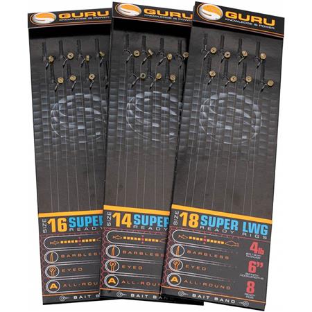 FÆRDIGMONTERET KROG GURU SUPER LWG BAIT BAND RIGS 6