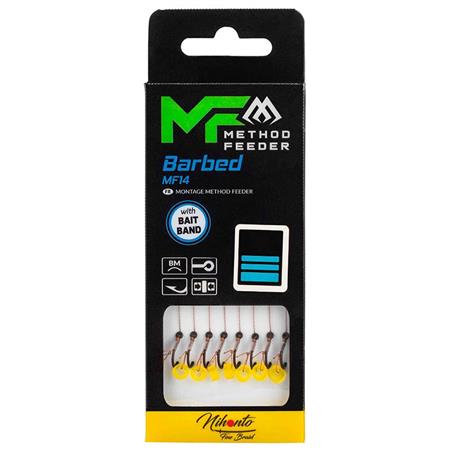 Færdigmonteret Krog Mikado Mf14 With Bait Band Barbed Hooks Braid