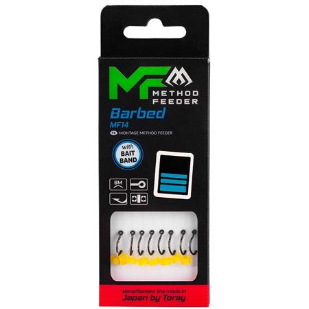 Færdigmonteret Krog Mikado Mf14 With Bait Band Barbed Hooks Monoline