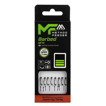 Færdigmonteret Krog Mikado Mf14 With Spike Barbed Hooks Monoline