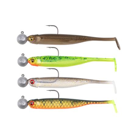 Færdigmonteret Softbait-Sæt Fox Rage Mini Tiddler Mixed Colour Pack Loaded