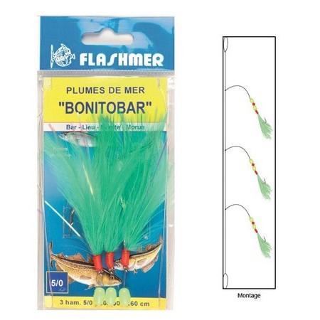Feather Rig Flashmer Bonitobar - Pack Of 10