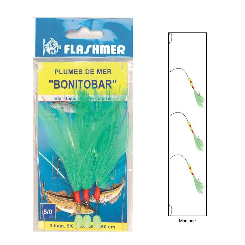 Feather rig flashmer bonitobar - pack of 10