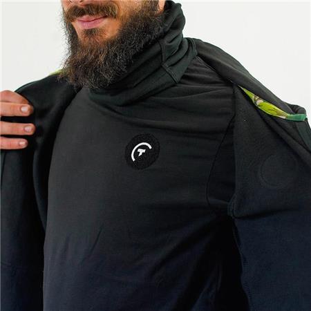 FELPA CON CAPPUCCIO ZIP PESCA PERSONALIZZABILE - NERO SUR VOS TRACES