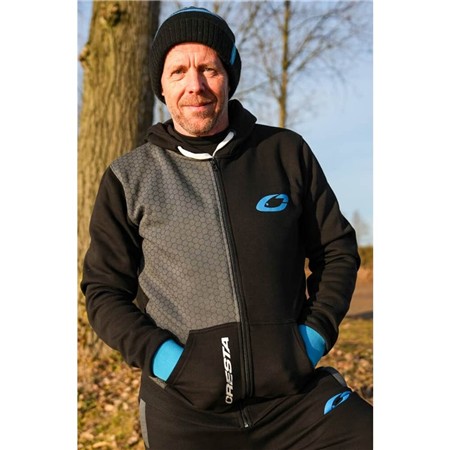 FELPA CON ZIP UOMO CRESTA CLUB HOODIE - NERO