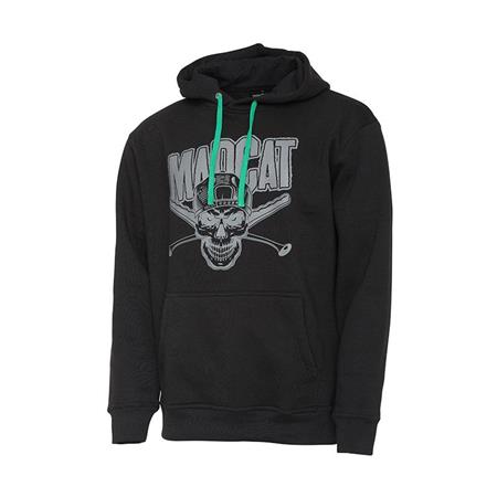 FELPA UOMO - BLACK MADCAT SKULL HOODIE - BLACK