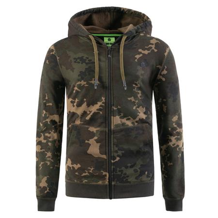 Felpa Uomo - Camo Nero Korda Zip Hoodie - Camo Noir