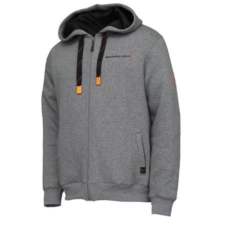Felpa Uomo Con Zip Savage Gear Hoodie Classico - Gris - Grigio
