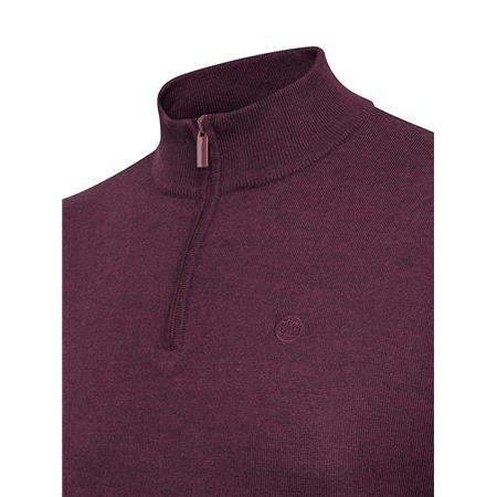 FELPA UOMO - CORDOVAN SPIRIT BERETTA MERINO HALF ZIP - CORDOVAN SPIRIT