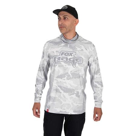 FELPA UOMO - GRIGIO FOX RAGE UV HOODED LIGHT CAMO TOP - GRIS