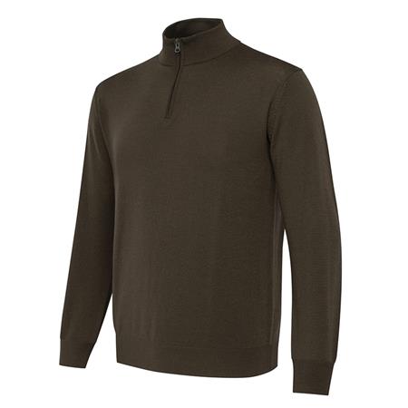 Felpa Uomo - Marone Beretta Merino Half Zip - Marron