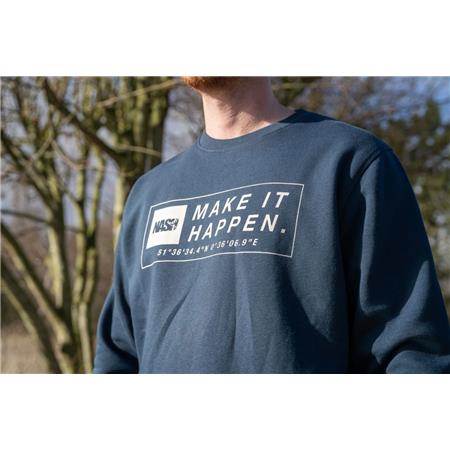 FELPA UOMO NASH MAKE IT HAPPEN COORDINATES JUMPER - NAVY