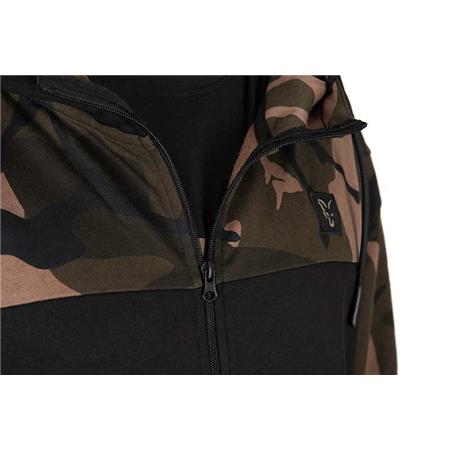 FELPA UOMO - NERO/CAMO FOX LW BLACK/CAMO SPLIT ZIP HOODY - NOIR/CAMO