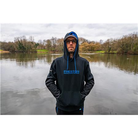 FELPA UOMO - NERO PRESTON INNOVATIONS HYDROTECH PULLOVER HOODIE - NOIR