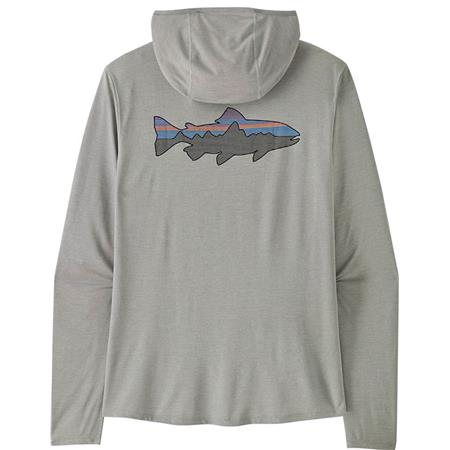 Felpa Uomo Patagonia Men's Capilene Cool Sun Hoody Fitz Roy Trout - Grigio Chiaro/Grigio Salato X-Dye