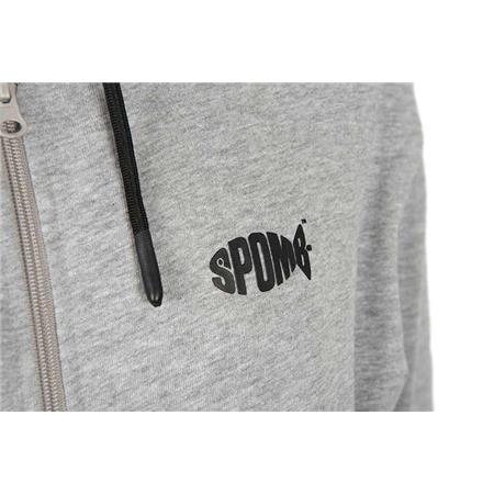 FELPA UOMO SPOMB GREY HOODIE FULL ZIP - GRIGIO