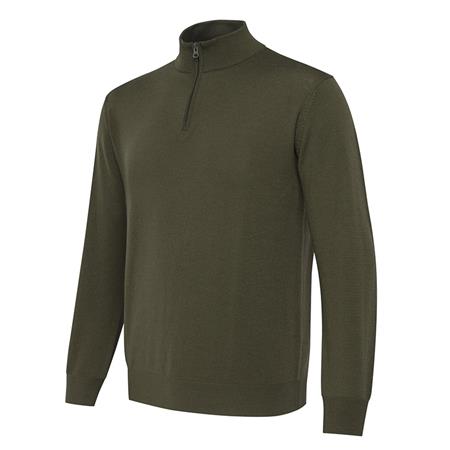 Felpa Uomo - Verde Beretta Merino Half Zip - Vert