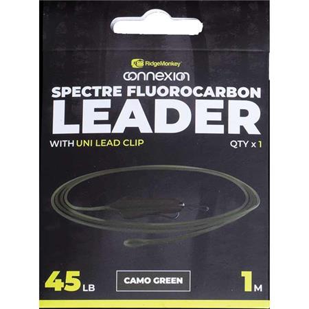 FIM DE LINHA RIDGE MONKEY SPECTRE FLUOROCARBON UNI LEAD CLIP LEADER