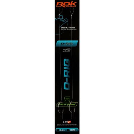 Fim De Linha Rok Fishing D-Rig Curve Shank - Pack De 2