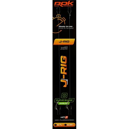 Fim De Linha Rok Fishing J-Rig Curve Shank Barbless - Pack De 2