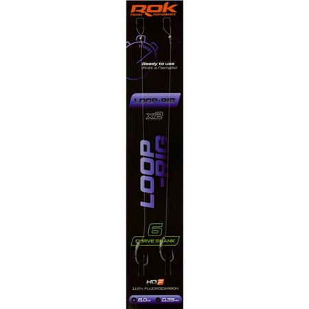 Fim De Linha Rok Fishing Loop Rig Curve Shank - Pack De 2