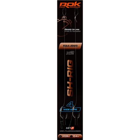 Fim De Linha Rok Fishing Sh Rig Wide Gape - Pack De 2