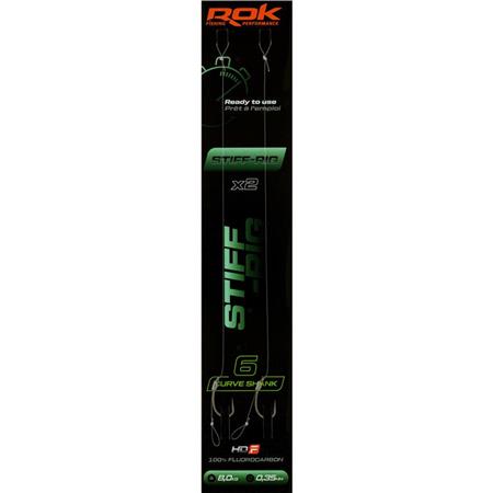 Fim De Linha Rok Fishing Stiff Rig Curve Shank - Pack De 2