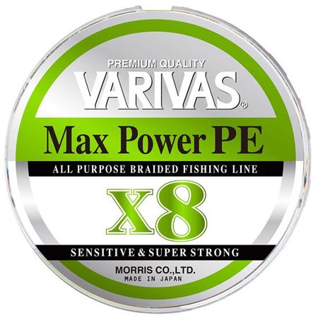 Fir Împletit Varivas Max Power Pe X8 Verde Lime - 150M